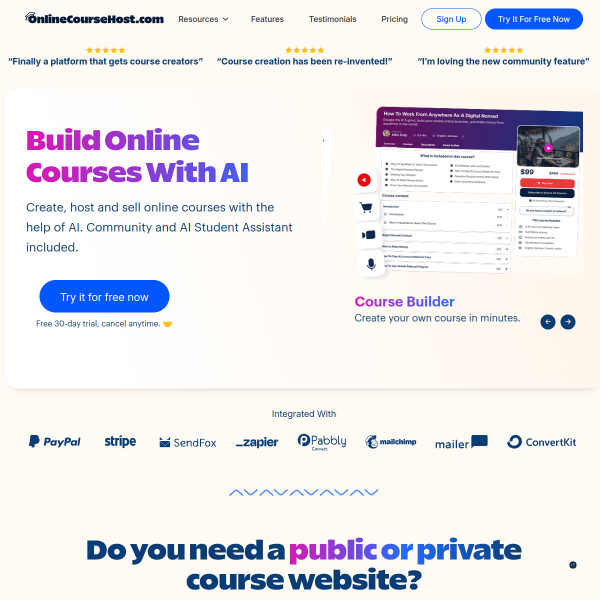 Online Course Host