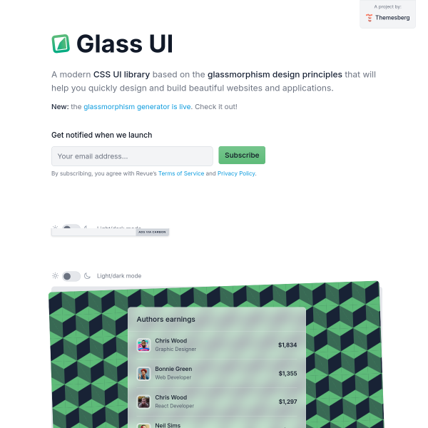 Glass UI